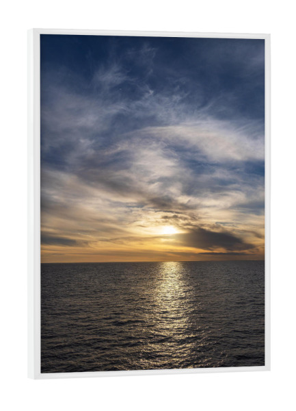 Poster mit weißem Rahmen "Abends auf der Nordsee" artboxONE - Natur,Reise,Reise / Strand und Meer