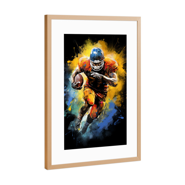 Poster mit Rahmen Kupfer "AF (NFL) Watercolor (matart)" artboxONE - Sport