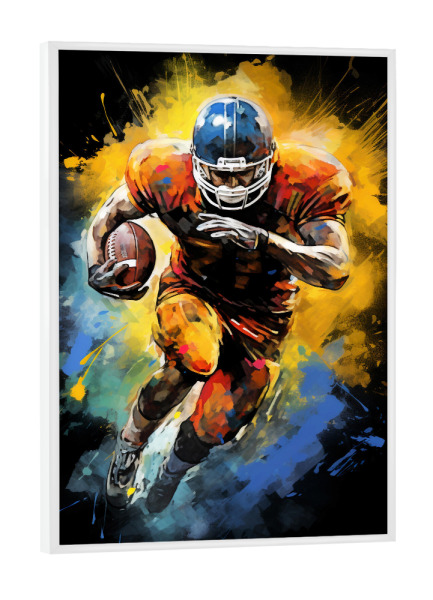 Poster mit weißem Rahmen "AF (NFL) Watercolor (matart)" artboxONE - Sport