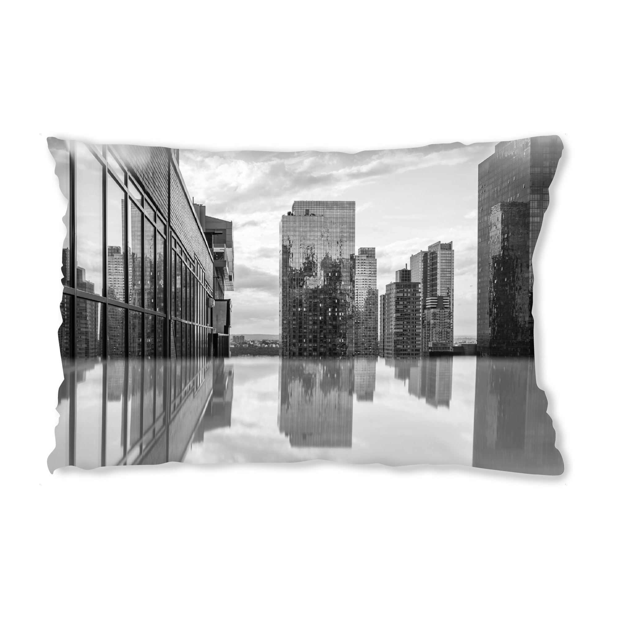 Design-Kissen "Reflection Manhattan" artboxONE - Städte / New York,Architektur,Geometrie