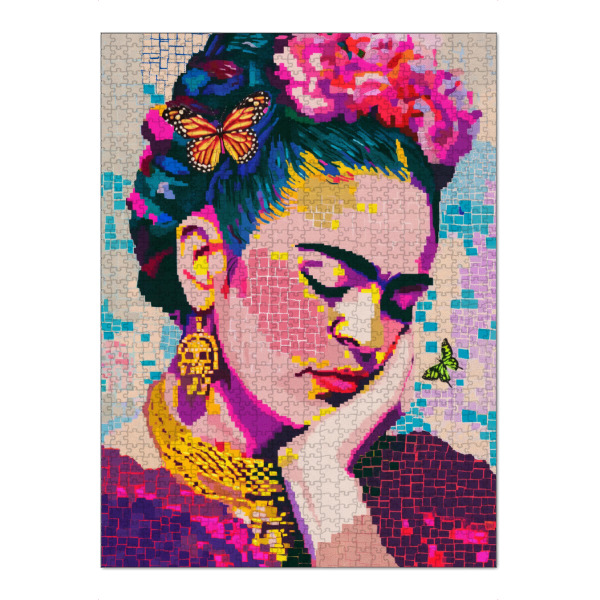 Puzzle Ravensburger "Frida Mosaik" artboxONE - Floral,Abstrakt,Menschen