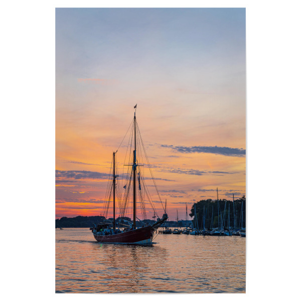 Poster 30x20 cm "Warnow mit Windjammer" artboxONE - Natur,Reise