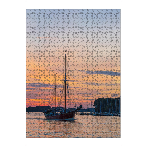 Puzzle Ravensburger "Warnow mit Windjammer" artboxONE - Natur,Reise