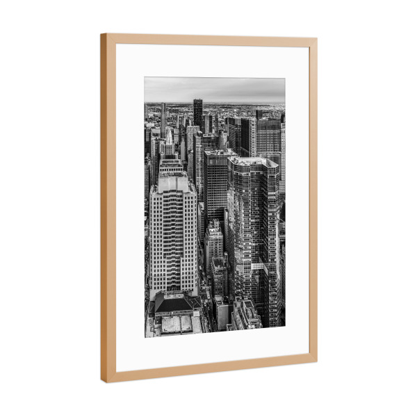 Poster mit Rahmen Kupfer "Wolkenkratzer NY" artboxONE - Städte / New York,Architektur,Reise / Länder