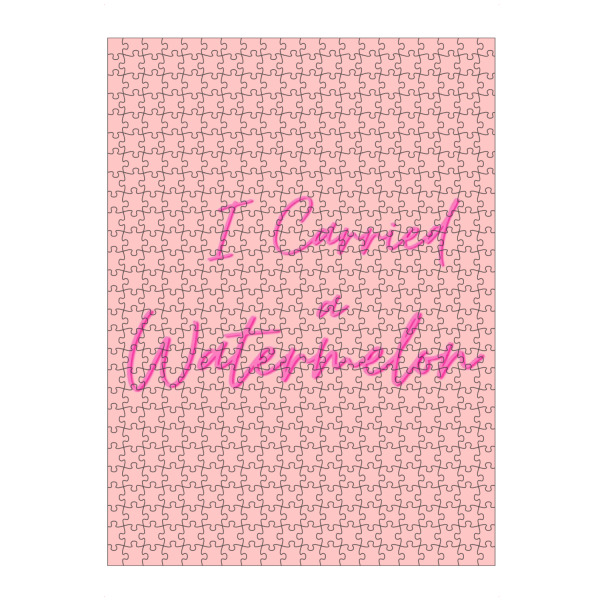 artboxONE Puzzle "I carried a watermelon movie quote" artboxONE - Typografie - Filmzitat,Typografiekunst,Typografie,Wassermelone - Bild filmzitat