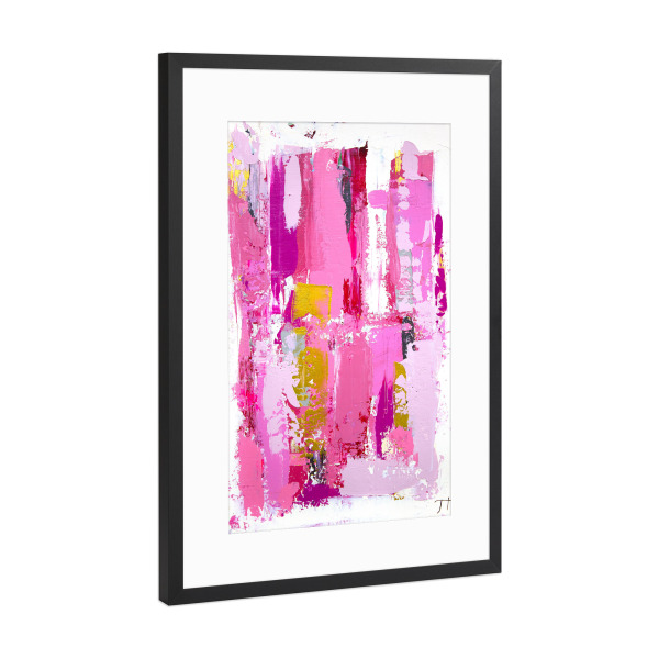 Poster mit Rahmen Schwarz (Metallic) "Tove Höglund - Tokio" artboxONE - Abstrakt - Abstrakt,Modern,Kunstwerk,Gemälde,Pinsel,Farbenfroh,Bunt