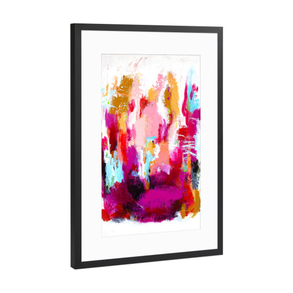 Poster mit Rahmen Schwarz (Metallic) "Tove Höglund - Party" artboxONE - Abstrakt,Festivals