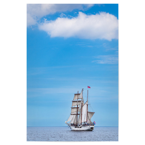 Poster "Segelschiff und Wolken" artboxONE - Natur,Reise,Reise / Strand und Meer