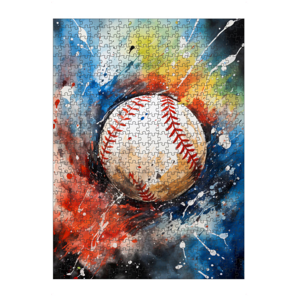 artboxONE Puzzle "Baseball Watercolor (matart)" artboxONE - Sport - Baseball,Mlb,Major league baseball,Ball,Mannschaft,Sport,Bunt,Aquarell