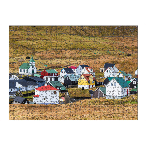 artboxONE Puzzle "Blick auf das Dorf Gjógv" artboxONE - Natur,Reise,Architektur,Reise / Länder