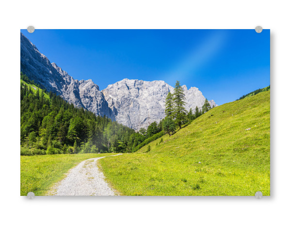 Acrylglasbild "Landschaft mit Wanderweg" artboxONE - Natur,Reise