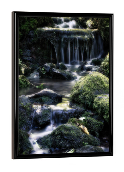 Poster mit schwarzem Rahmen "Kleiner Waldbach" artboxONE - Natur,Reise,Floral