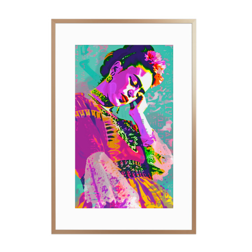 Bunte popart Frida