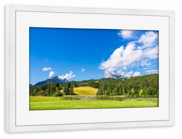 Poster mit Rahmen weiß "Landschaft am Schmalensee" artboxONE - Natur,Reise