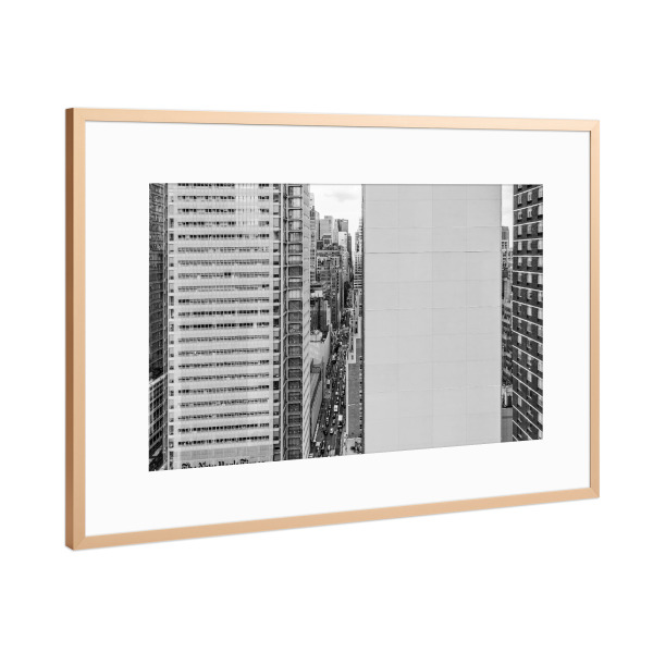 Poster mit Rahmen Kupfer "New York Metropole" artboxONE - Städte / New York,Architektur,Reise / Länder