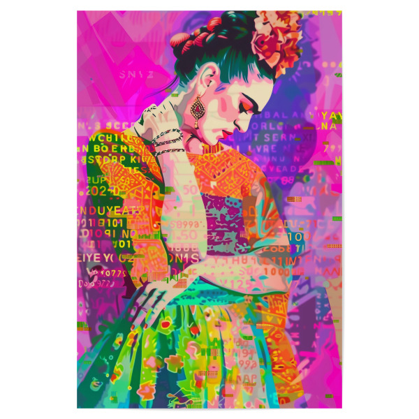 Poster "Frida popart floral" artboxONE - Floral,Abstrakt,Menschen