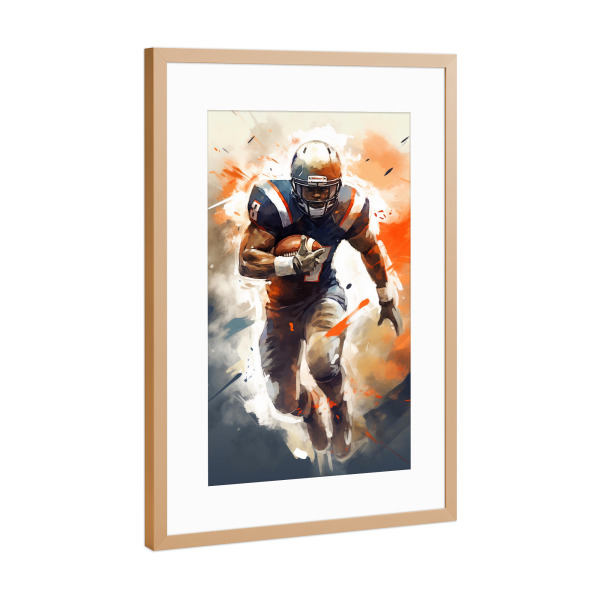 Poster mit Rahmen Kupfer "Football Sketch (matart)" artboxONE - Sport