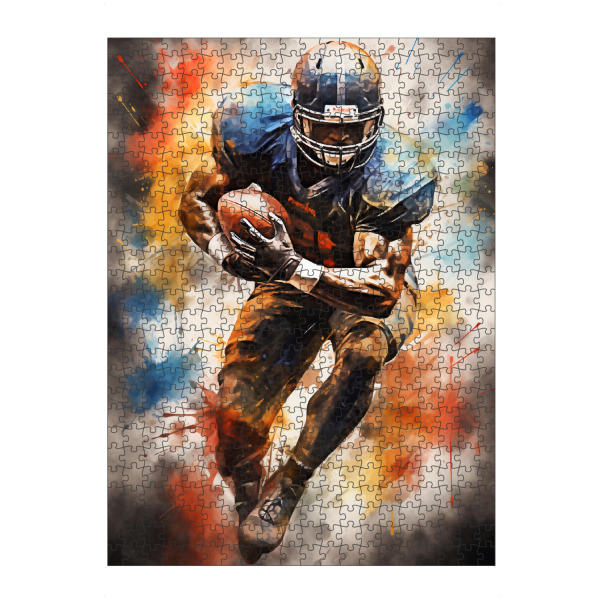 artboxONE Puzzle "AF Watercolor 2 (matart)" artboxONE - Sport - American football,American,Football,Player,Ball,Team,Sport,Colorful,Watercolor