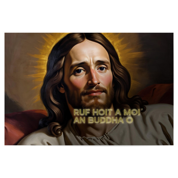 Poster "Jesus und Buddha" artboxONE - Typografie,Menschen