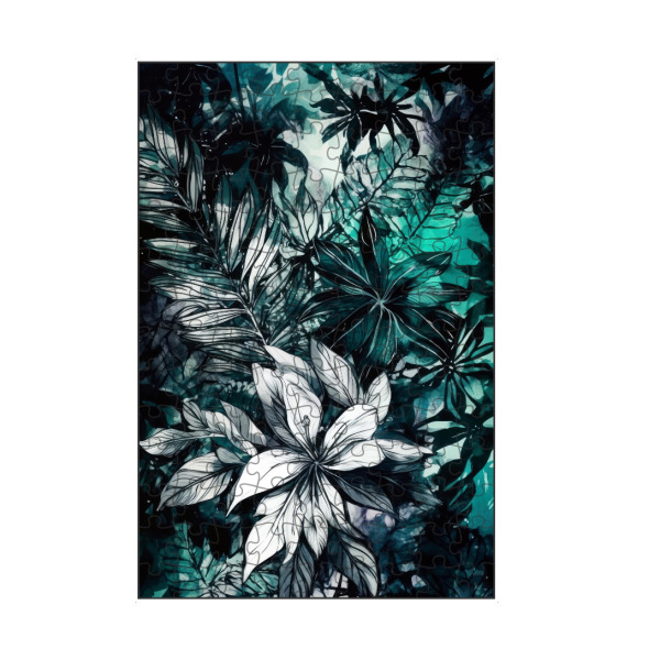 artboxONE Puzzle "Blumenblätter Kunst O" artboxONE - Natur,Floral - Natur,Blumen,Blumen,Botanisch,Blätter,Blatt,Blumen - Bild natur