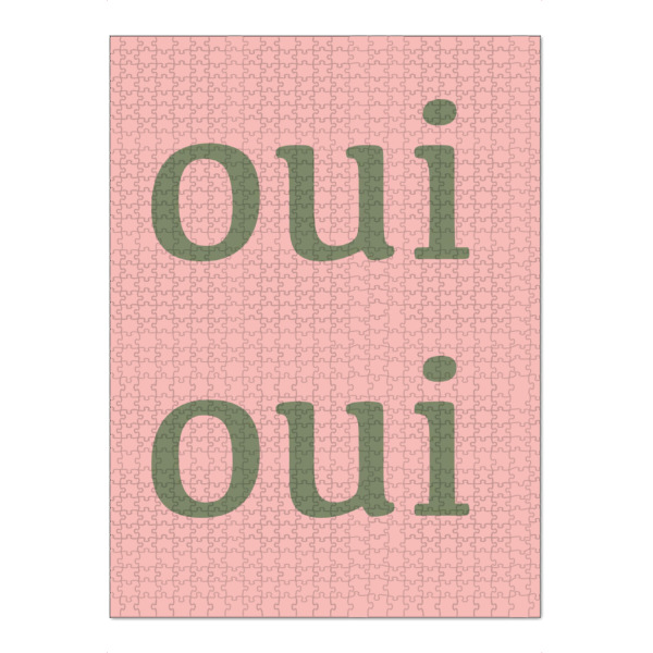 Puzzle Ravensburger "Oui Oui Typografie-Zitat" artboxONE - Typografie - Oui,Französisch,Typografie,Typografie,Zitatdruck,Zitat - Bild oui