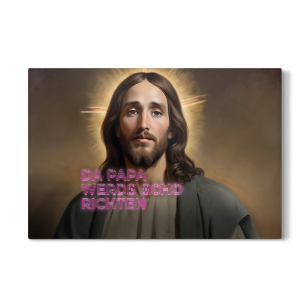 Galerie-Print "Bayrischer Jesus: da papa" 30x20 cm artboxONE
