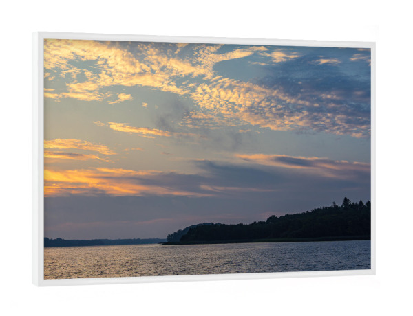 Poster mit weißem Rahmen "Schaalsee am Abend" artboxONE - Natur,Reise