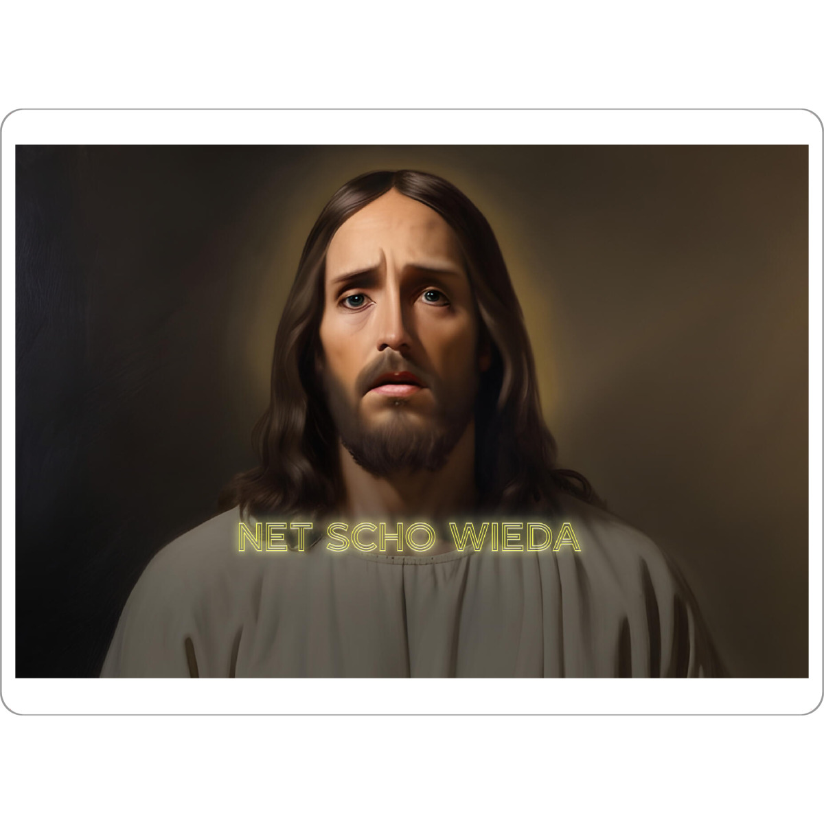 Tischset "Bayrischer Jesus: net scho wieda" artboxONE - Typografie,Menschen