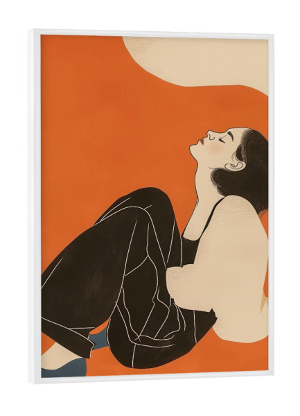 Poster mit weißem Rahmen "Calm Woman" artboxONE - Natur,Abstrakt,Menschen