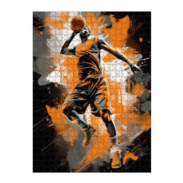 artboxONE Puzzle "Basketball Orange 2 (matart)" artboxONE - Sport - Basketball,Basket,Ball,Basketball player,Nba,Player,Team,Sport,Orange,Modern