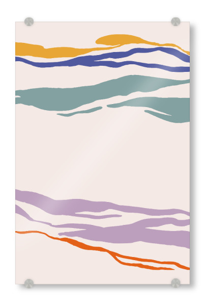 Acrylglasbild "Álex Roda - Lines Uno" artboxONE - Abstrakt - Modern,Minimalistisch,Minimalismus,Linie,Line,Pfad,Abstakt