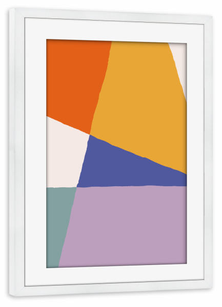 Poster mit Rahmen weiß "Álex Roda - Tappisserie Duo" artboxONE - Abstrakt,Geometrie