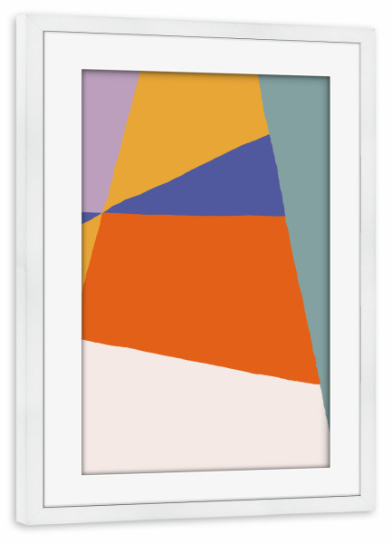 Poster mit Rahmen weiß "Álex Roda - Tappisserie Uno" artboxONE - Abstrakt,Geometrie