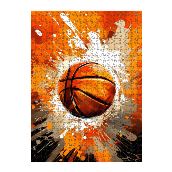artboxONE Puzzle "Basketball Orange (matart)" artboxONE - Sport - Basketball,Korb,Ball,Basketballspieler,Nba,Spieler,Team,Sport,Orange,Modern