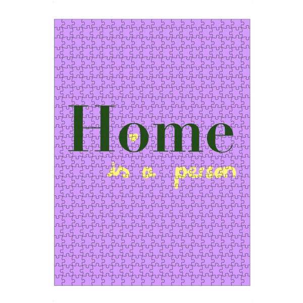 artboxONE Puzzle "Home is a person" artboxONE - Typografie - Homeisaperson,Home,Person,Trend,Lila,Homedecor,Zuhause,Floor,Flur