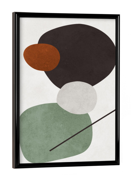 Poster mit schwarzem Rahmen "Formen mit Ausdruck L" artboxONE - Abstrakt,Geometrie