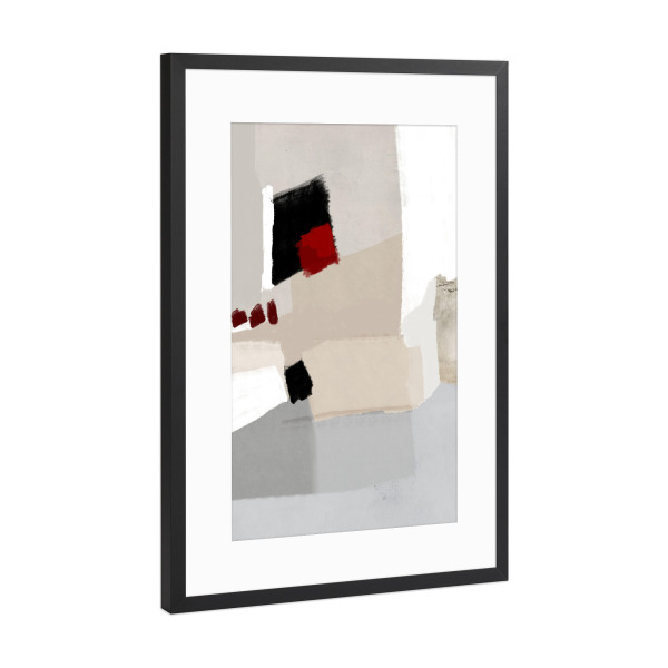 Poster mit Rahmen Schwarz (Metallic) "Erneuerung" artboxONE - Abstrakt,Geometrie - Minimal,Abstrakt,Minimalistisch,Modern