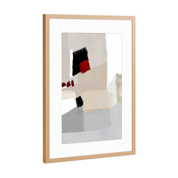 Poster mit Rahmen Kupfer "Erneuerung" artboxONE - Abstrakt,Geometrie - Minimal,Abstrakt,Minimalistisch,Modern