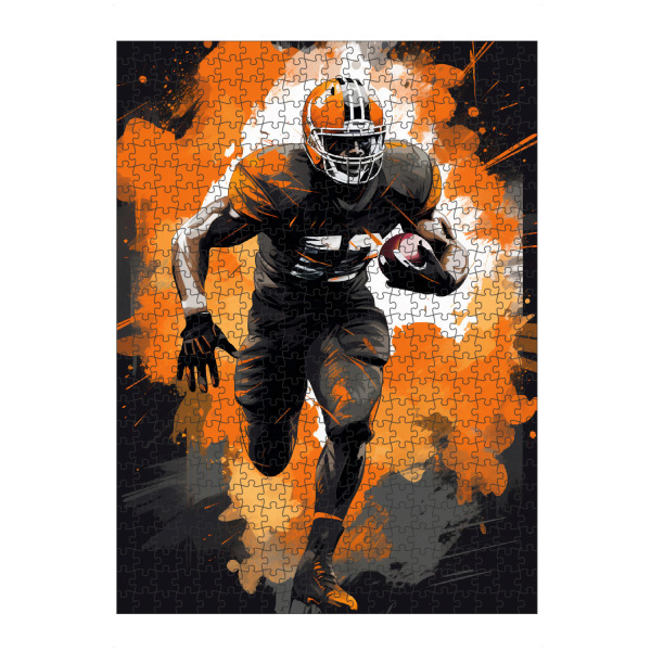 artboxONE Puzzle "AF (NFL) Orange (matart)" artboxONE - Sport - American football,American,Football,Player,Ball,Team,Sport,Orange,Modern