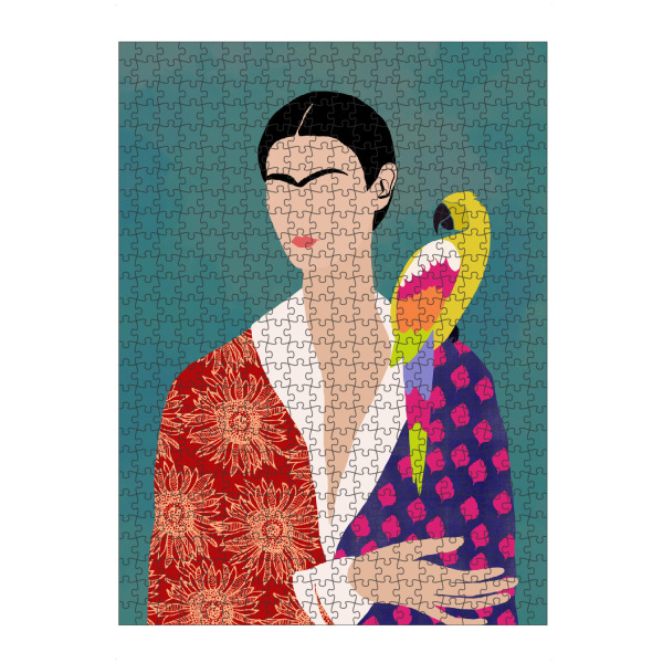 artboxONE Puzzle "Frida mit Papagei" artboxONE - Abstrakt,Menschen