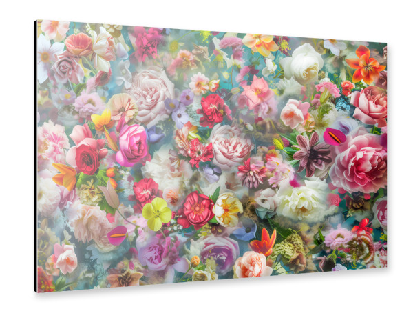 Alu-Dibond "Blumenwand" 30x20 cm artboxONE
