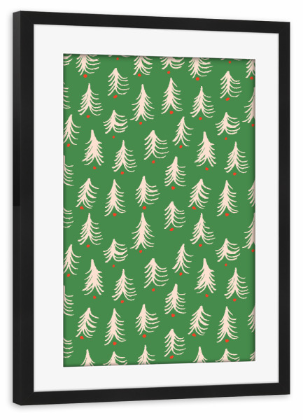 Poster mit Rahmen schwarz "Álex Roda - Simple Christmas" artboxONE - Natur,Weihnachten - Tanne,Weihnachtsbaum,Baum,Christbaum,Wald,Weihnachten,Xmas