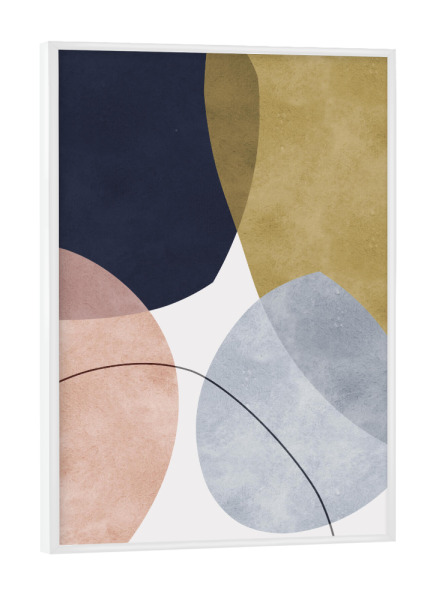 Poster mit weißem Rahmen "Formen mit Ausdruck N" artboxONE - Abstrakt,Geometrie
