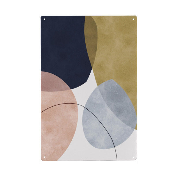 Metall Poster "Formen mit Ausdruck N" artboxONE - Abstrakt,Geometrie