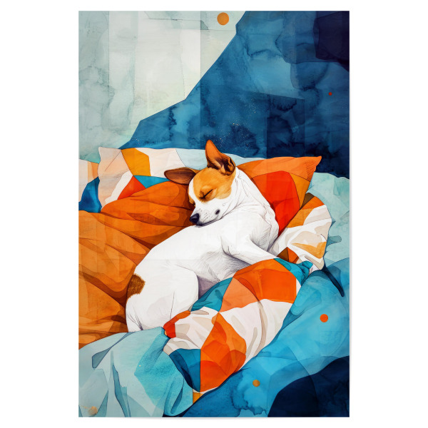 Poster 30x20 cm "Hundeleben C" artboxONE - Tiere - Hund,Hunde,Tiere,Haustier,Illustration,Grafik,Kunst