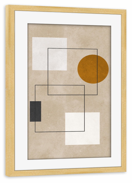 Poster mit Rahmen kiefer "Formen mit Ausdruck H" artboxONE - Abstrakt,Geometrie