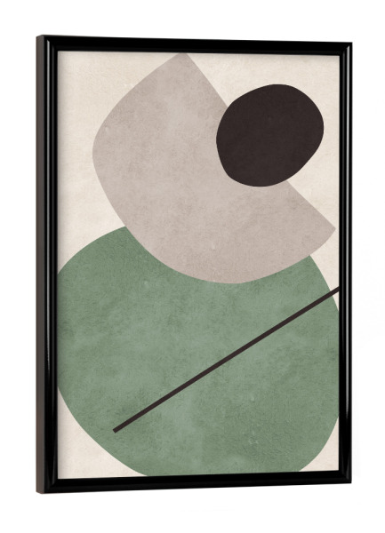 Poster mit schwarzem Rahmen "Formen mit Ausdruck G" artboxONE - Abstrakt,Geometrie