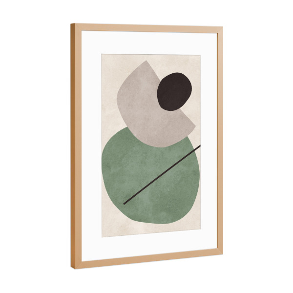 Poster mit Rahmen Kupfer "Formen mit Ausdruck G" artboxONE - Abstrakt,Geometrie
