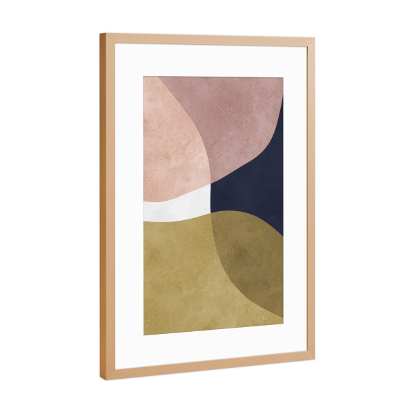 Poster mit Rahmen Kupfer "Formen mit Ausdruck D" artboxONE - Abstrakt,Geometrie