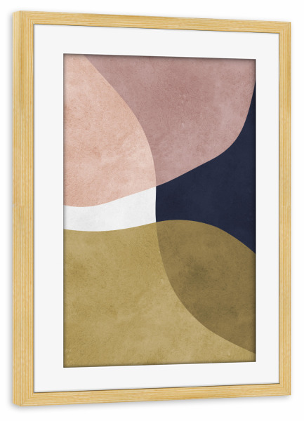 Poster mit Rahmen kiefer "Formen mit Ausdruck D" artboxONE - Abstrakt,Geometrie